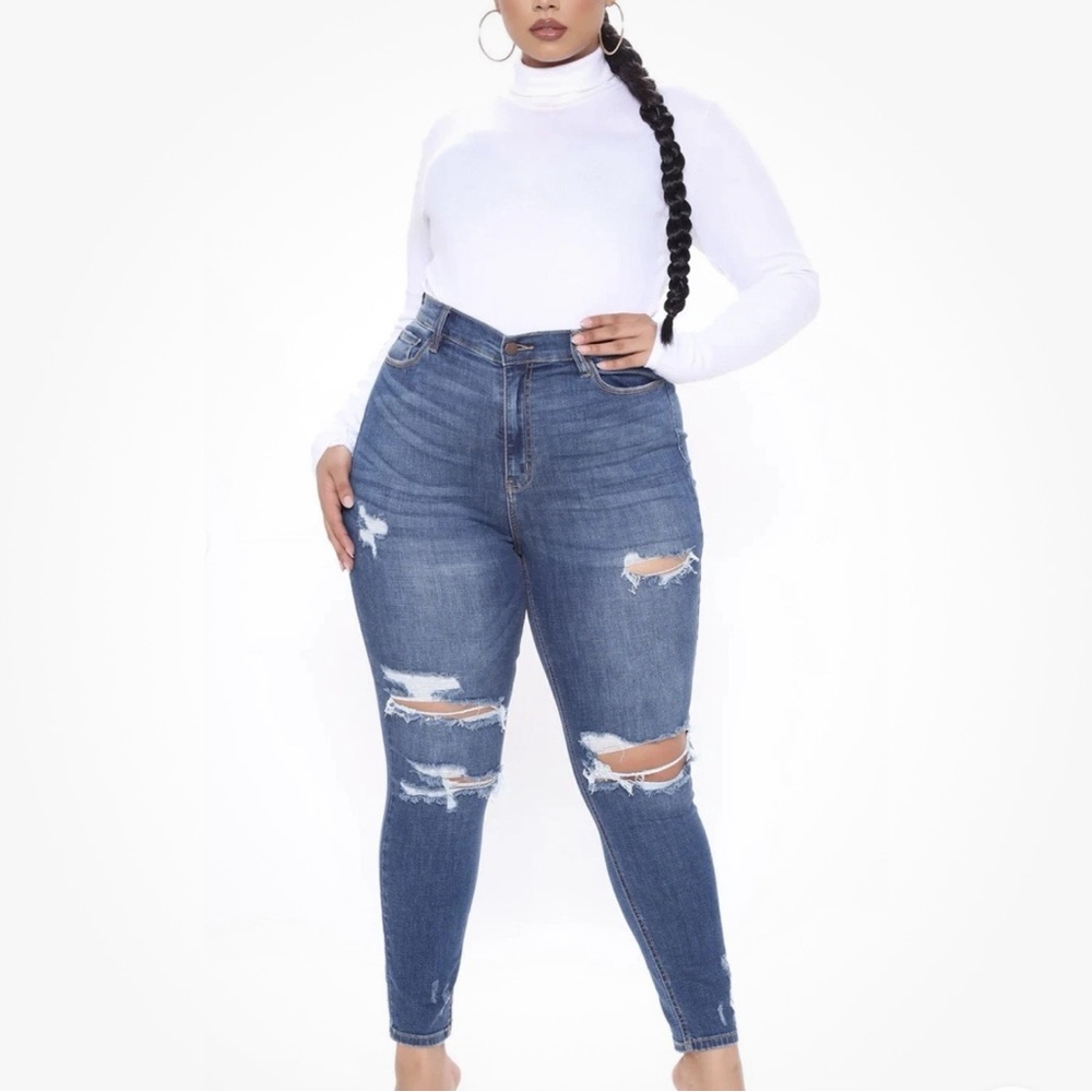 Fashion Nova Don’t Believe It Skinny Jeans Size 2X